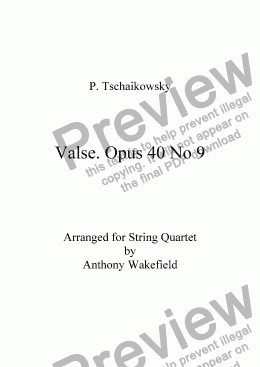 page one of Valse Op 40 No 9