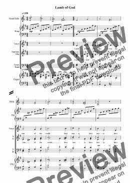 page one of Mass of Divine Paradise (Revised) - Lamb of God (FS)