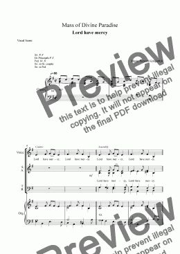 page one of "Mass" -Download Sheet Music -Choir Score