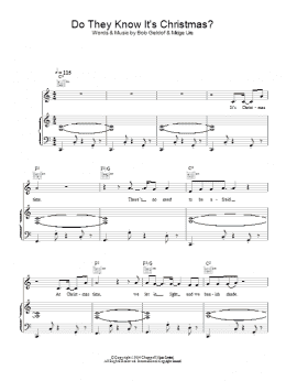 page one of Do They Know It's Christmas? (Piano, Vocal & Guitar Chords)