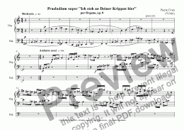 page one of   Praeludium super "Ich steh an Deiner Krippen hier" per Organo, op. 8