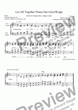 page one of Let All Together Praise Our God (Wrap)