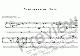 page one of Prelude to an Imaginary Chorale