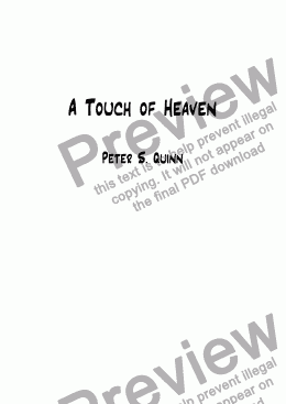page one of A Touch of Heaven