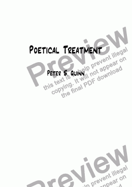 page one of Poetical Treatment