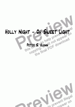 page one of Holly Night - Oh Sweet Light