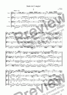 page one of Suite in G Major