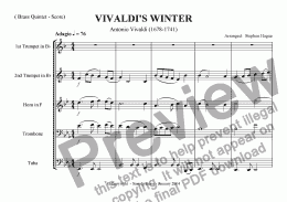 page one of The Four Seasons - Winter (Brass Quintet)