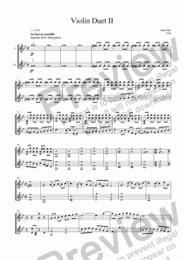 page one of Violin Duet II (2 violins) [1994]