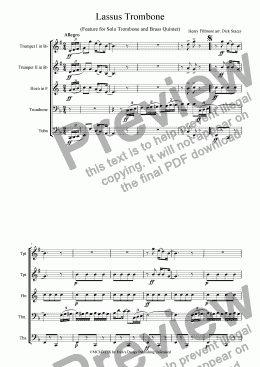 page one of Lassus Trombone