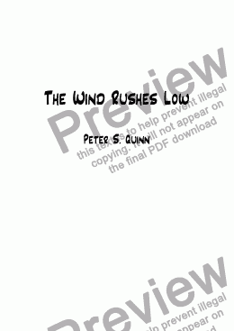 page one of The Wind Rushes Low