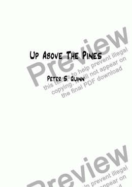 page one of Up Above The Pines