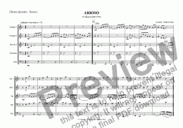 page one of Arioso - (Brass Quintet)