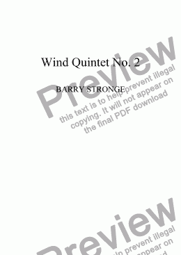 page one of Wind Quintet No. 2