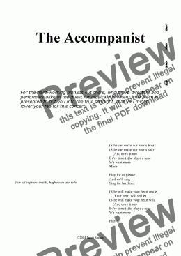 page one of 147 The Accompanist (SATB)
