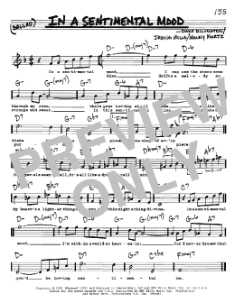 page one of In A Sentimental Mood (Real Book – Melody, Lyrics & Chords)