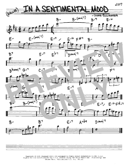 page one of In A Sentimental Mood (Real Book – Melody & Chords – Eb Instruments)