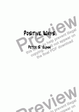 page one of Positive Ways