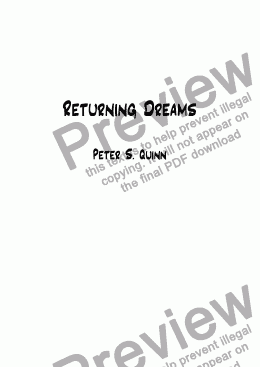 page one of Returning Dreams
