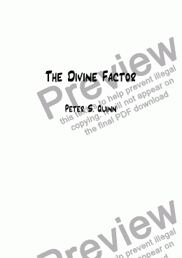 page one of The Divine Factor