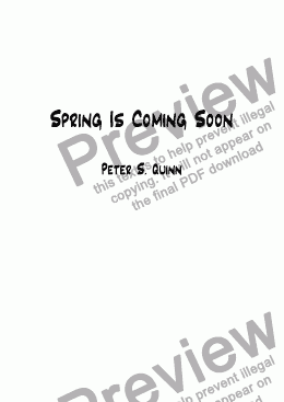 page one of Spring Is Coming Soon