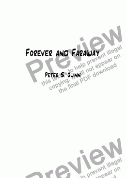 page one of Forever and Faraway