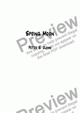 page one of Spring Moon