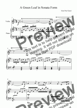 page one of A Green Leaf in Sonata Form