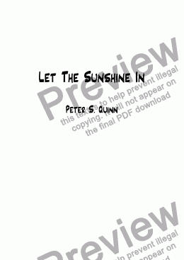 page one of Let The Sunshine In