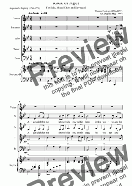 page one of Rock of Ages (Mixed Choir & Keyboard)