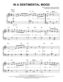 page one of In A Sentimental Mood (Easy Piano)