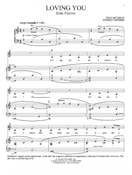 page one of Loving You (Piano & Vocal)