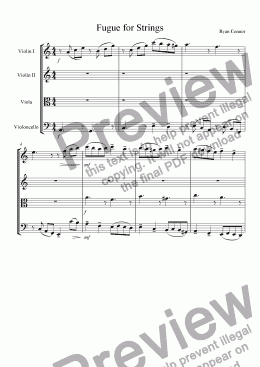 page one of Fugue for Strings