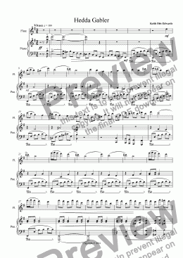 page one of Ibsen Suite for Flute & Piano: 1. Hedda Gabler