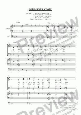 page one of Lord Jesus, come! (SATB + Organ) [2001]