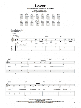 page one of Lover (Easy Guitar Tab)