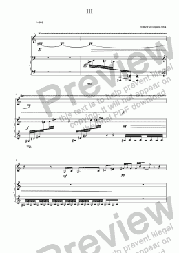 page one of Sonata for Cor Anglais - III