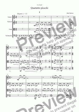 page one of Quartetto piccolo