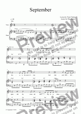 page one of September [vocal + pno]