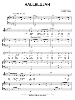 page one of Hallelujah (Piano & Vocal)