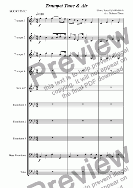 page one of Trumpet Tune & Air (ten-part brass)