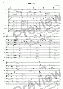page one of HYMN (from "A Song, a Hymn & a Chant") lg. orch.
