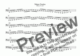 page one of Major/Minor Scales: Tuba (F1-A3)