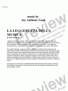 page one of La Leggerezza della Musica (flute & piano)