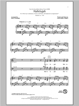 page one of Hallelujah (4-Part Choir)