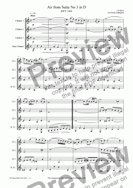 page one of Air from Suite No 3 in D