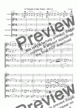 page one of A Simple Little Suite- Mvt.2