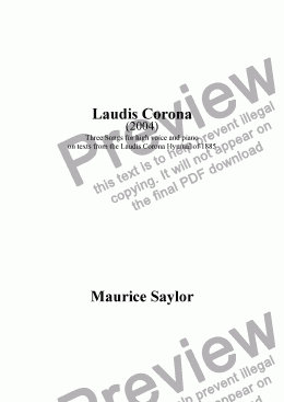 page one of Laudis Corona (2004)