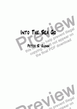page one of Into The Sea Go
