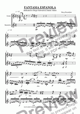 page one of Fantasia Espanola (guitar & mandolin)